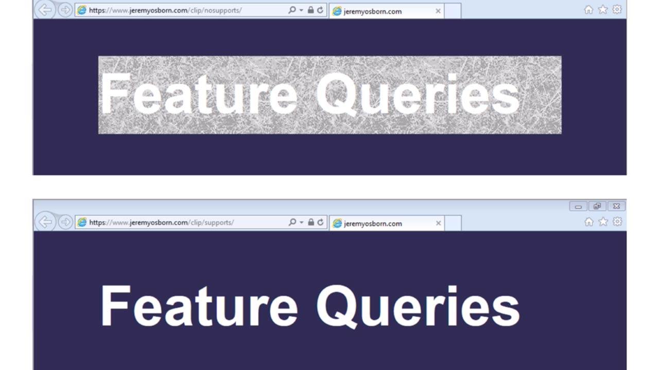 Course image for Working with CSS Feature Queries.