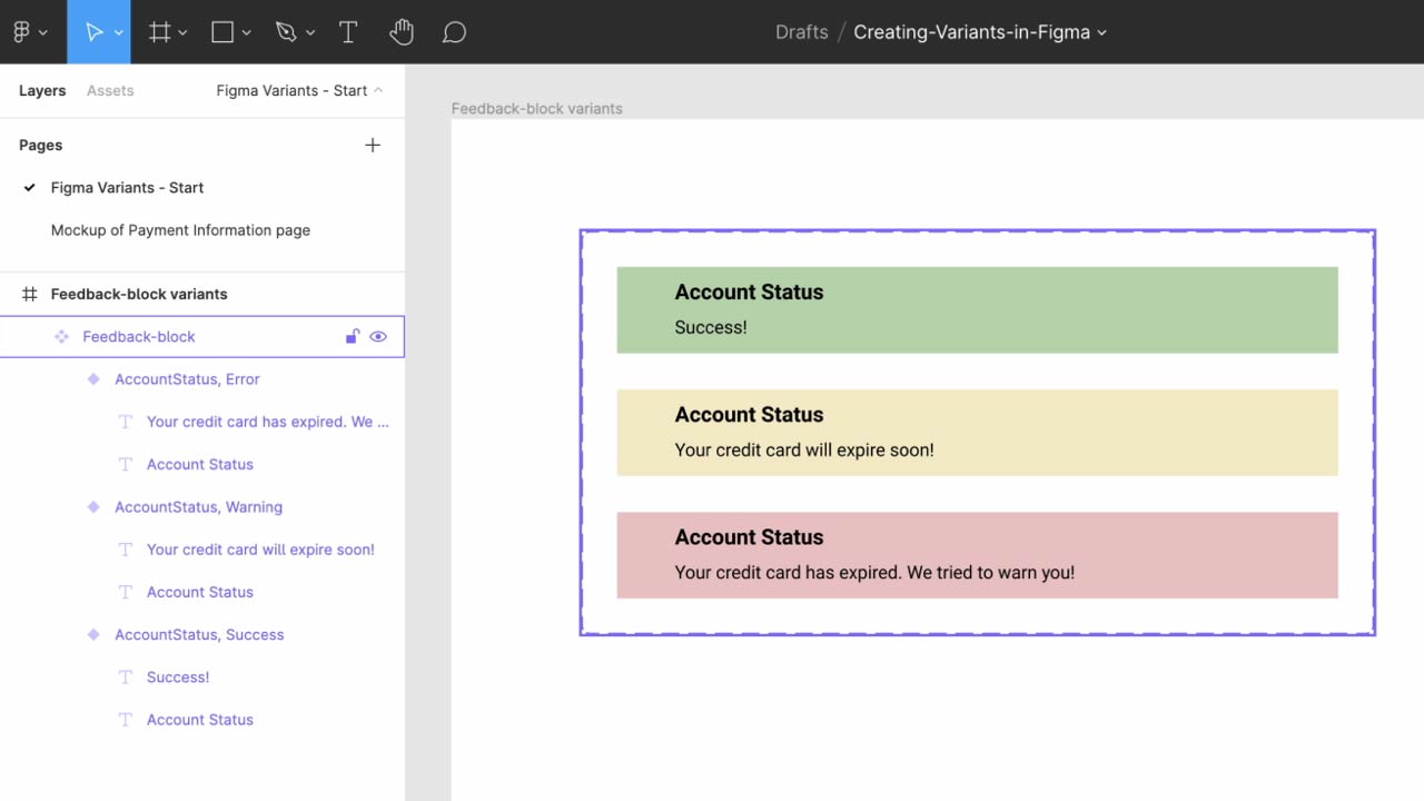 Course image for Creating Variants in Figma.